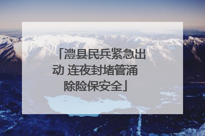 澧县民兵紧急出动 连夜封堵管涌除险保安全