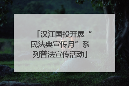 汉江国投开展“民法典宣传月”系列普法宣传活动