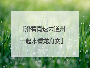 沿着高速去道州 一起来看龙舟赛