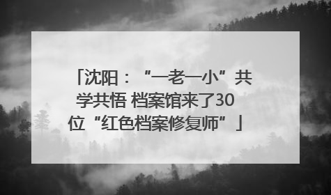 沈阳：“一老一小”共学共悟 档案馆来了30位“红色档案修复师”