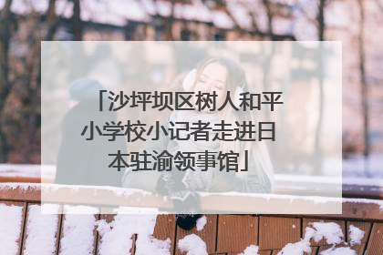 沙坪坝区树人和平小学校小记者走进日本驻渝领事馆