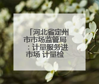 河北省定州市市场监管局：计量服务进市场 计量检定惠民生