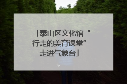 泰山区文化馆“行走的美育课堂”走进气象台