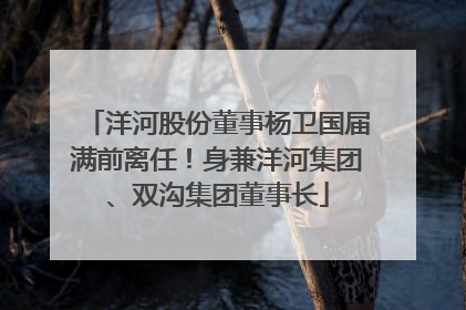 洋河股份董事杨卫国届满前离任！身兼洋河集团、双沟集团董事长
