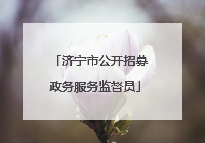 济宁市公开招募政务服务监督员