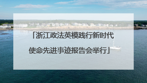 浙江政法英模践行新时代使命先进事迹报告会举行