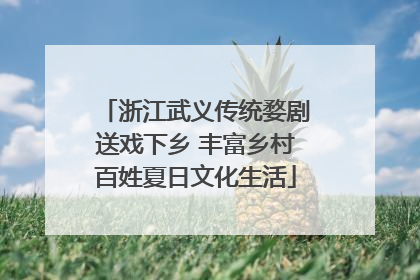 浙江武义传统婺剧送戏下乡 丰富乡村百姓夏日文化生活