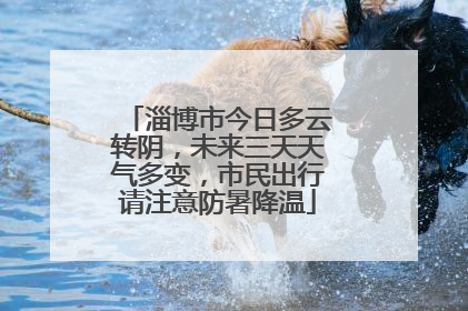 淄博市今日多云转阴，未来三天天气多变，市民出行请注意防暑降温