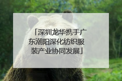 深圳龙华携手广东潮阳深化纺织服装产业协同发展