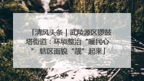 清风头条｜武陵源区锣鼓塔街道：环境整治“暖民心” 辖区面貌“靓”起来