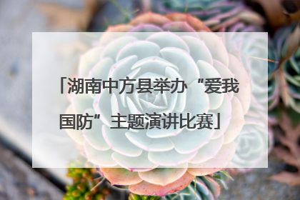 湖南中方县举办“爱我国防”主题演讲比赛