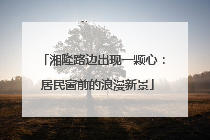 湘隆路边出现一颗心：居民窗前的浪漫新景