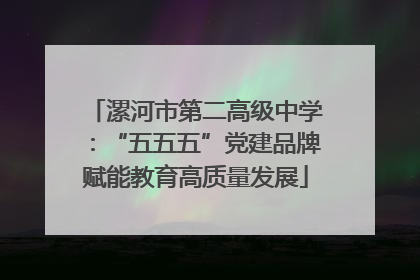 漯河市第二高级中学：“五五五”党建品牌赋能教育高质量发展