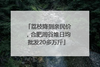 荔枝降到亲民价，合肥周谷堆日均批发20多万斤