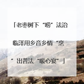 老枣树下“唠”法治 临泽用乡音乡情“烹”出普法“暖心宴”