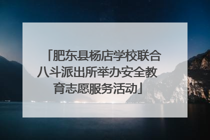 肥东县杨店学校联合八斗派出所举办安全教育志愿服务活动