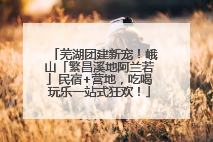 芜湖团建新宠！峨山「繁昌溪地阿兰若」民宿+营地，吃喝玩乐一站式狂欢！