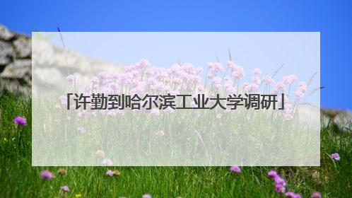 许勤到哈尔滨工业大学调研