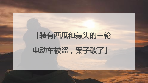 装有西瓜和蒜头的三轮电动车被盗，案子破了