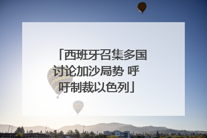 西班牙召集多国讨论加沙局势 呼吁制裁以色列