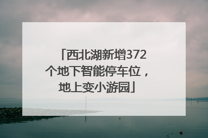 西北湖新增372个地下智能停车位，地上变小游园