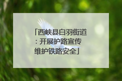 西峡县白羽街道：开展护路宣传 维护铁路安全