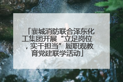 襄城消防联合泽东化工集团开展“立足岗位，实干担当”履职观教育党建联学活动