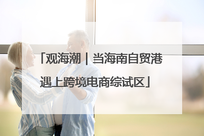 观海潮｜当海南自贸港遇上跨境电商综试区