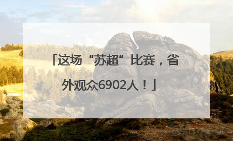 这场“苏超”比赛，省外观众6902人！
