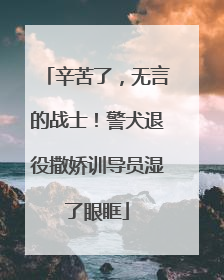 辛苦了，无言的战士！警犬退役撒娇训导员湿了眼眶