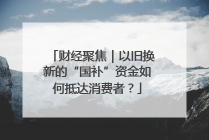 财经聚焦｜以旧换新的“国补”资金如何抵达消费者？