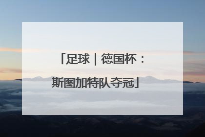 足球｜德国杯：斯图加特队夺冠