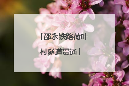 邵永铁路荷叶村隧道贯通