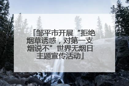 邹平市开展“拒绝烟草诱惑，对第一支烟说不”世界无烟日主题宣传活动