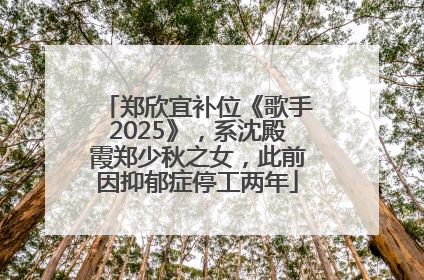郑欣宜补位《歌手2025》，系沈殿霞郑少秋之女，此前因抑郁症停工两年
