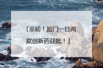 重磅！厦门一日两款创新药获批！