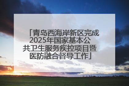 青岛西海岸新区完成2025年国家基本公共卫生服务疾控项目暨医防融合督导工作