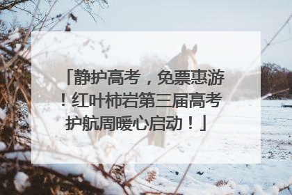 静护高考，免票惠游！红叶柿岩第三届高考护航周暖心启动！