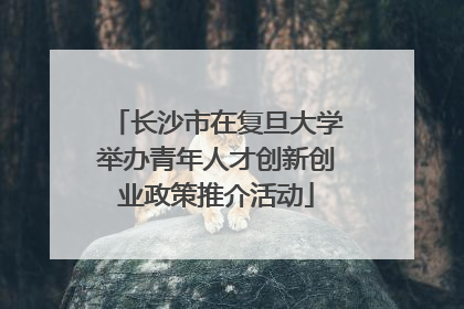 长沙市在复旦大学举办青年人才创新创业政策推介活动