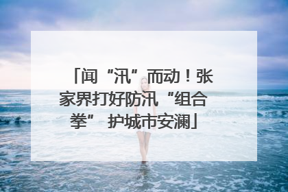 闻“汛”而动！张家界打好防汛“组合拳” 护城市安澜