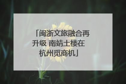 闽浙文旅融合再升级 南靖土楼在杭州觅商机