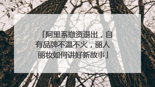 阿里系撤资退出，自有品牌不温不火，丽人丽妆如何讲好新故事