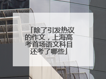 除了引发热议的作文，上海高考首场语文科目还考了哪些