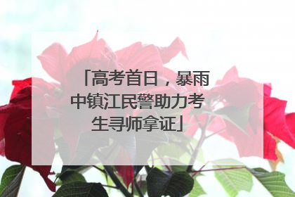 高考首日，暴雨中镇江民警助力考生寻师拿证