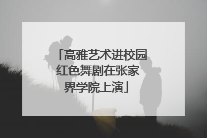 高雅艺术进校园 红色舞剧在张家界学院上演