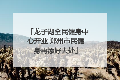 龙子湖全民健身中心开业 郑州市民健身再添好去处