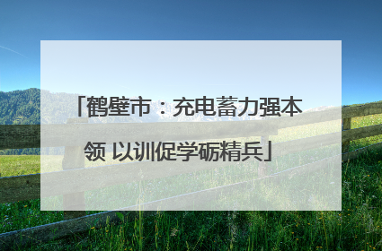 鹤壁市：充电蓄力强本领 以训促学砺精兵