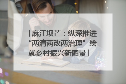 麻江坝芒：纵深推进“两清两改两治理”绘就乡村振兴新图景