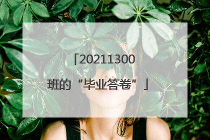 20211300班的“毕业答卷”