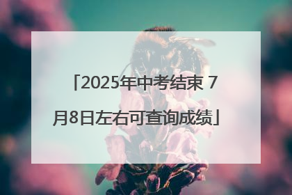 2025年中考结束 7月8日左右可查询成绩